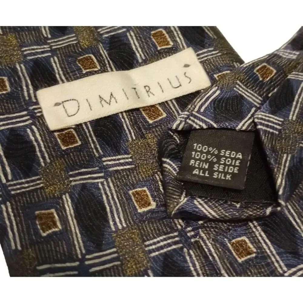 Dimitrius 100% Silk Men's Neck Tie 59 inches long